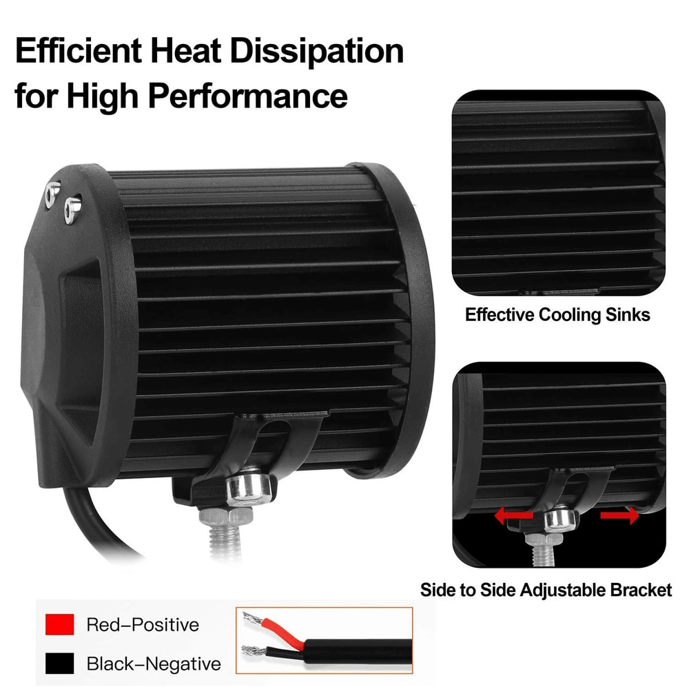 LED Work Light Fog Reverse Cube Pods Offroad SUV ATV UTE Lighting Solution For Ultimate Visibility 6