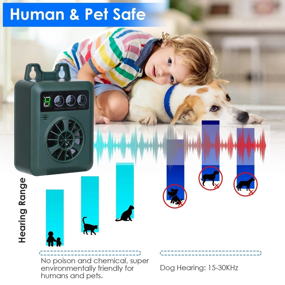 Ultrasonic Antibarking Device Sonic Bark Deterrent New Dog Bark Control For Quiet Calm Environment 10