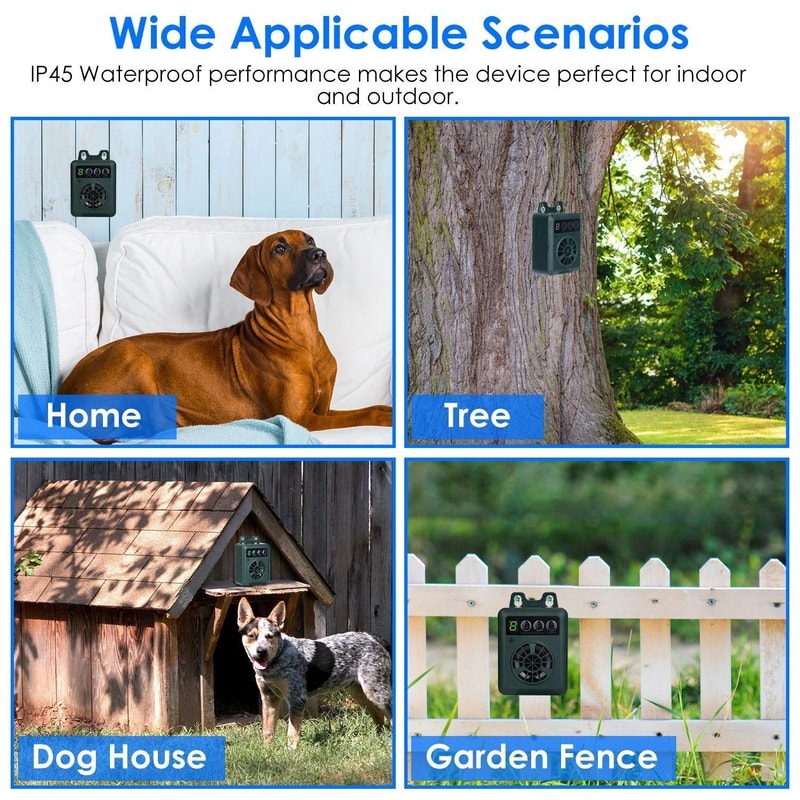Ultrasonic Antibarking Device Sonic Bark Deterrent New Dog Bark Control For Quiet Calm Environment 4