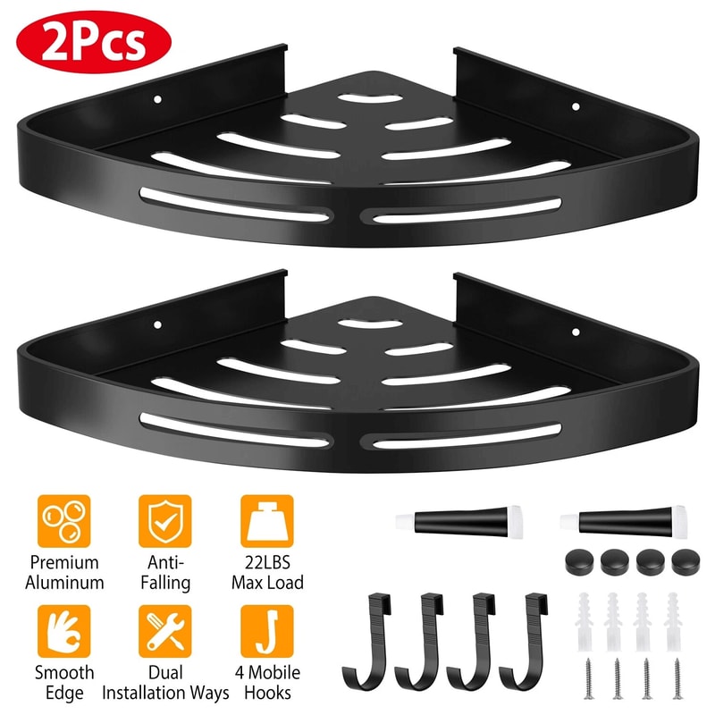 Triangular Bathroom Organizer Shower Shelf Caddy Storage Holder Corner Rack For Efficient Bathroom 9