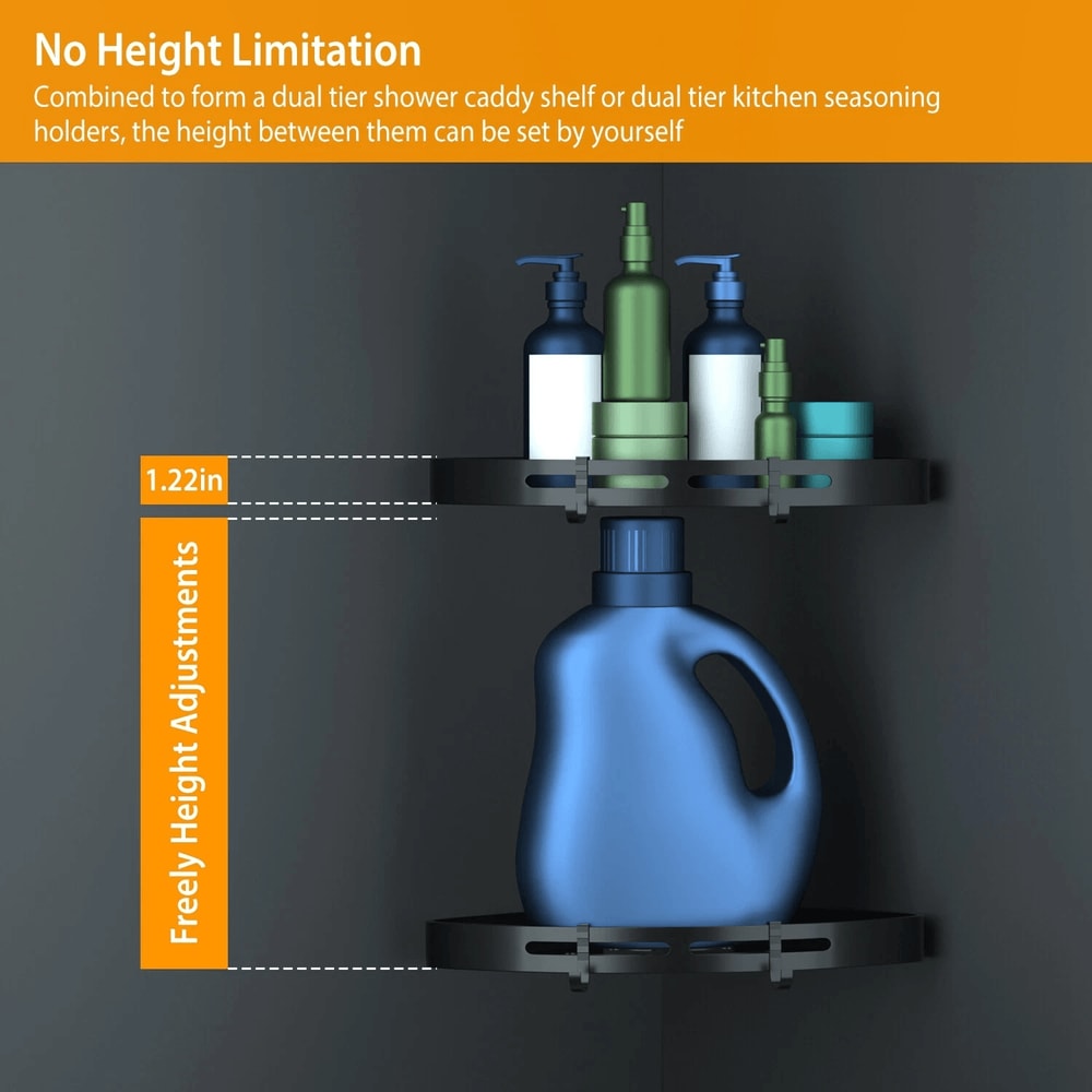 Triangular Bathroom Organizer Shower Shelf Caddy Storage Holder Corner Rack For Efficient Bathroom 3