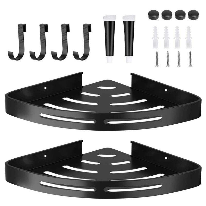 Triangular Bathroom Organizer Shower Shelf Caddy Storage Holder Corner Rack For Efficient Bathroom 8