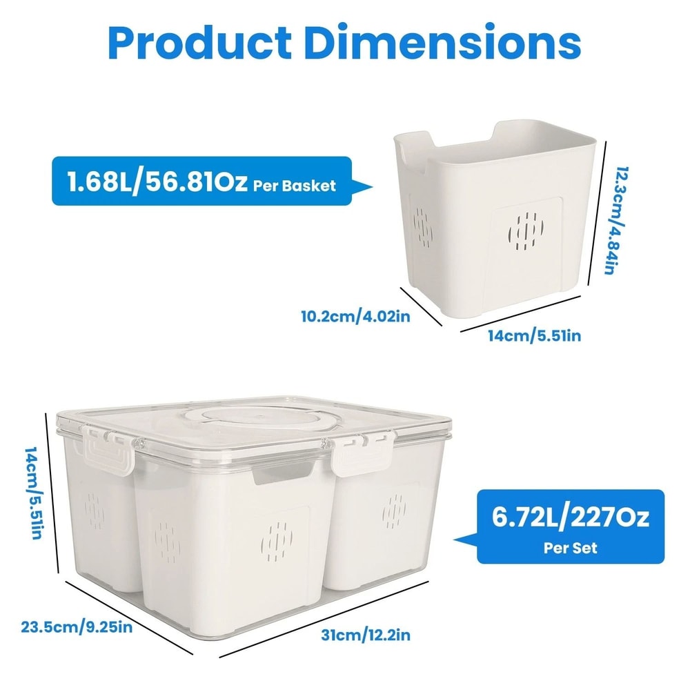 Picnic Box Airtight Fruit Storage Food Storage Fridge For Convenience And Freshness 7