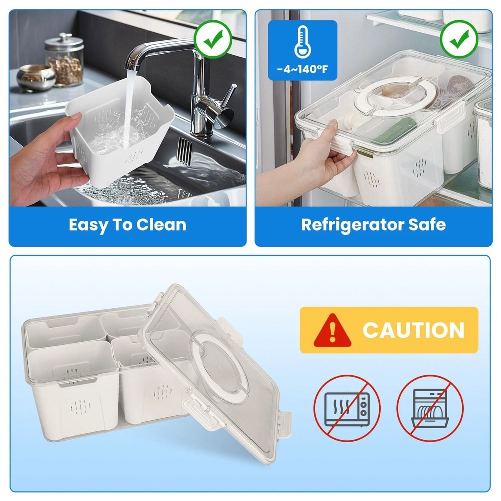 Picnic Box Airtight Fruit Storage Food Storage Fridge For Convenience And Freshness 3