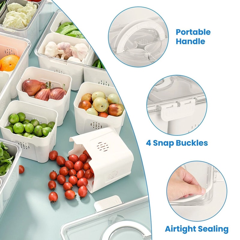 Picnic Box Airtight Fruit Storage Food Storage Fridge For Convenience And Freshness 5