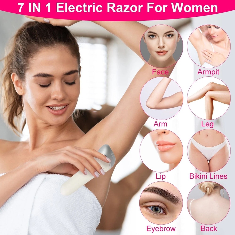 Electric Razor Women Razor Lady Hair Removal Cordless Trimmer Epilators 9