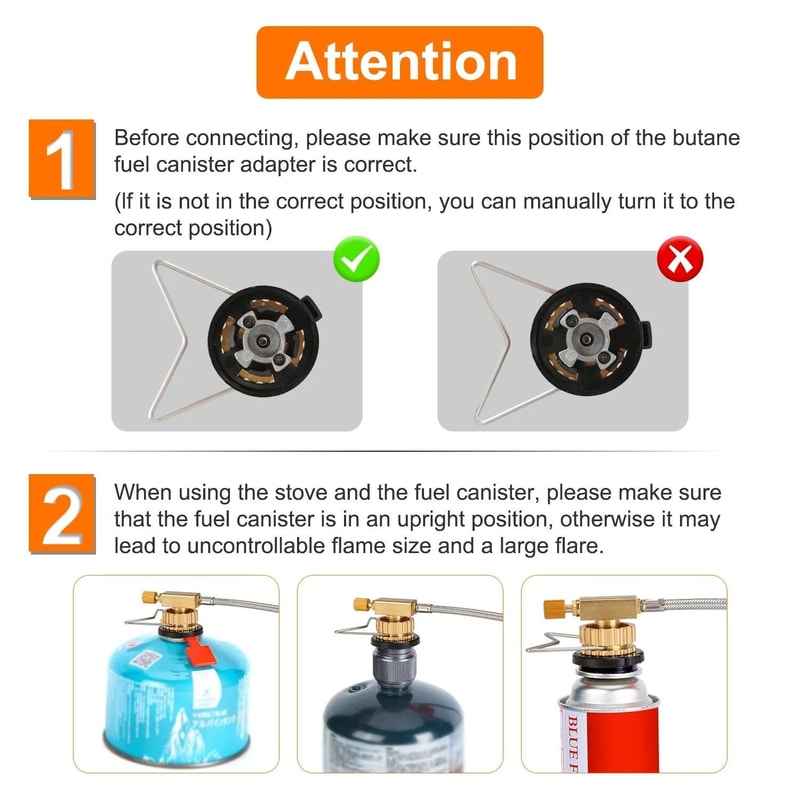 Camping Stove Burner Adapter Portable Picnic Backpacking Burner Compact Cassette For Outdoor Cookin 5