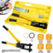 12 Ton Hydraulic Crimper Tool For Battery Cable Lug Terminal Crimping Kit With 12 Dies Heavy Duty H 9