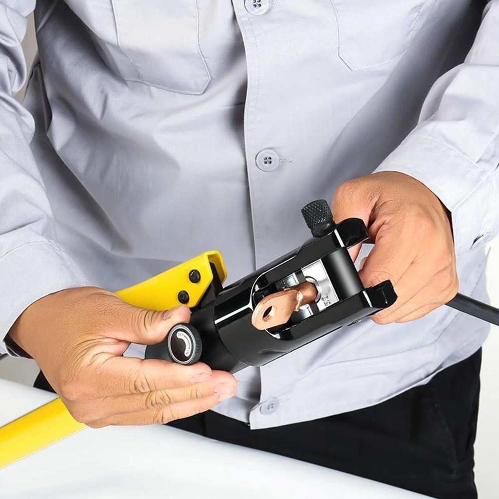 12 Ton Hydraulic Crimper Tool For Battery Cable Lug Terminal Crimping Kit With 12 Dies Heavy Duty H 4