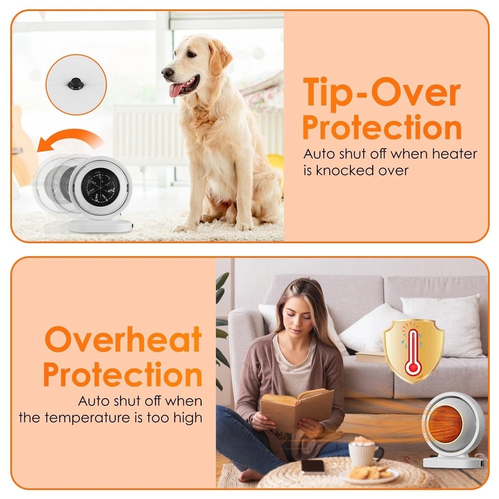 Electric Space Heater Safe Heater With Overheat Protection Winter Heater For Fast Warmth And Comfor 2