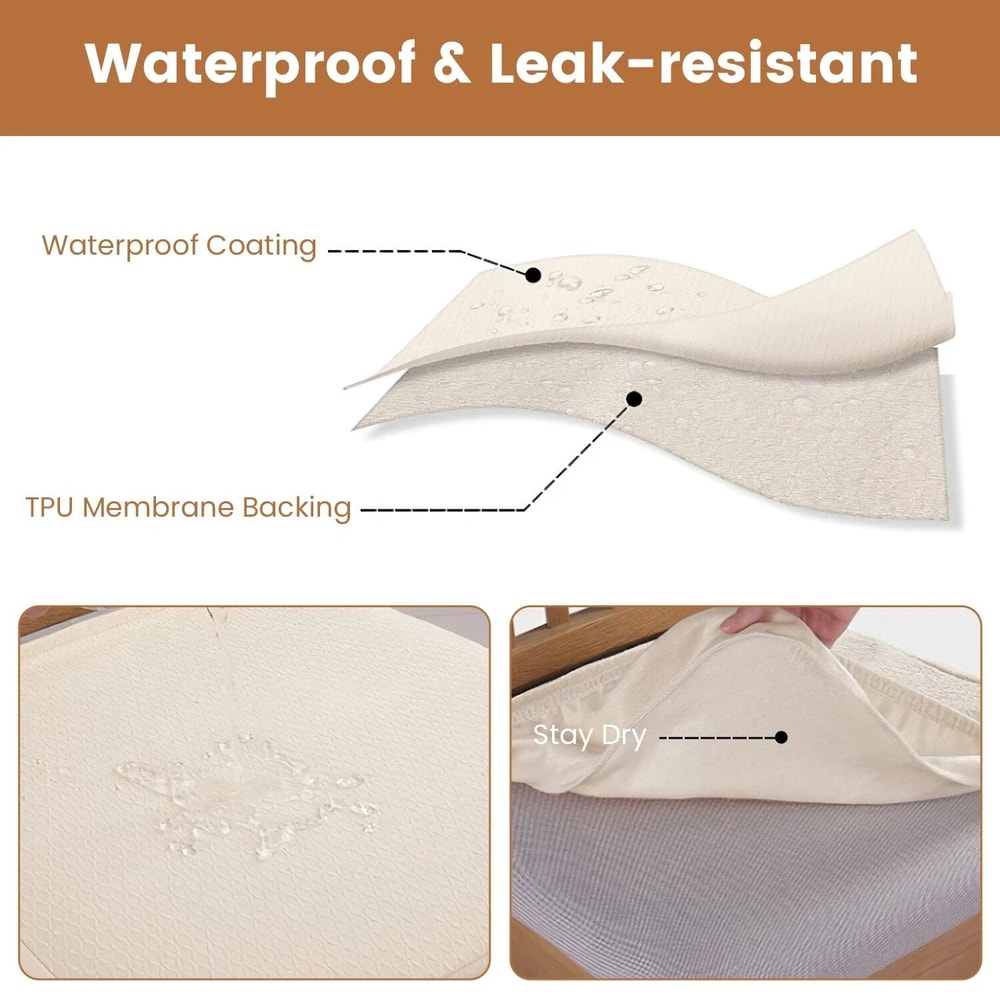 Dining Chair Slipcovers Waterproof Stretch Seat Covers Mat Slipcover For Chairs 6