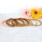 Retro Burnished Gold Alloy Bangle Bracelet Set Inlaid Rhinestone 3