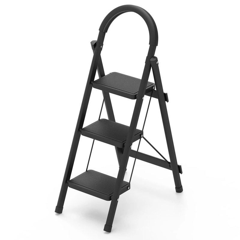 Portable Heavy Duty Ladder AntiSlip Pedal Safety Locking Design Soft Handgrip Compact And Durable 9