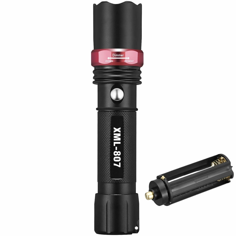 High Powered Tactical Flashlight 5 Modes Zoomable Aluminum Durable LED Flashlight For Outdoor Activ 3