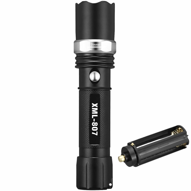 High Powered Tactical Flashlight 5 Modes Zoomable Aluminum Durable LED Flashlight For Outdoor Activ 5