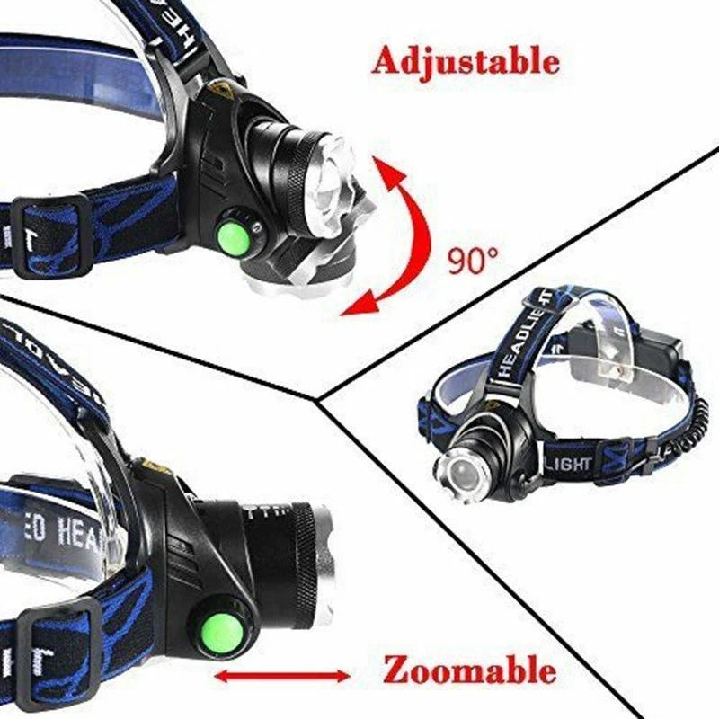 Tactical Headlamp Zoomable Rechargeable Head Light Bright Head Lamp For Nighttime Activities 5