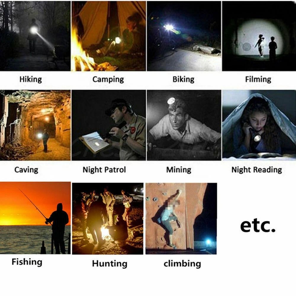 LED Flashlight Tactical Police Torch Very Bright Rechargeable Camping Light For Outdoor Hiking Emer 6