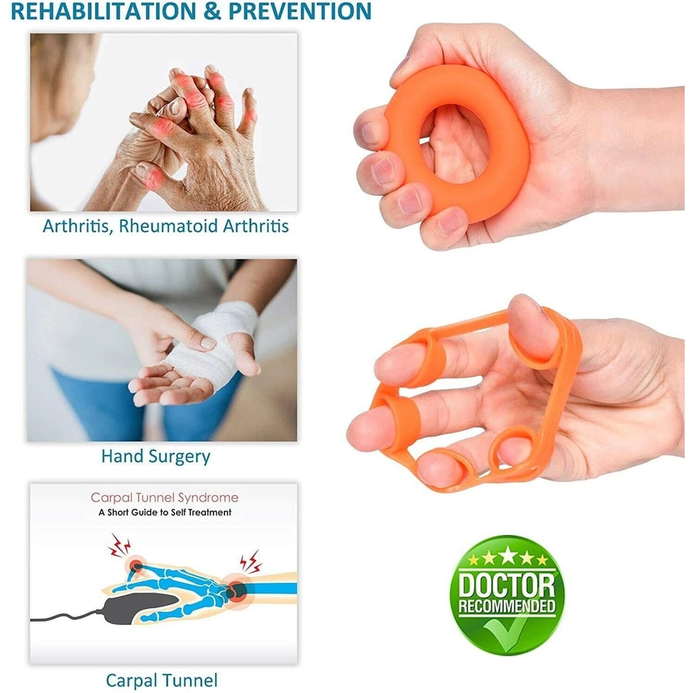 Resistance Band Finger Hand Exerciser Forearm Wrist Strengthener Grip Trainer For Enhanced Muscle 4