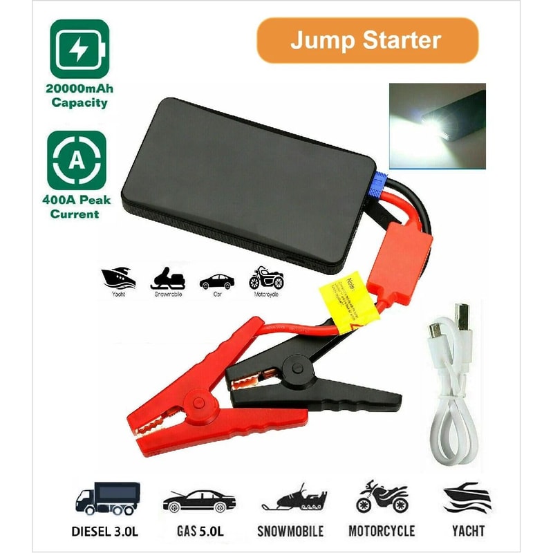 Portable Car Jump Starter Booster Jumper Box Power Bank Battery Charger Emergency Power Supply 12