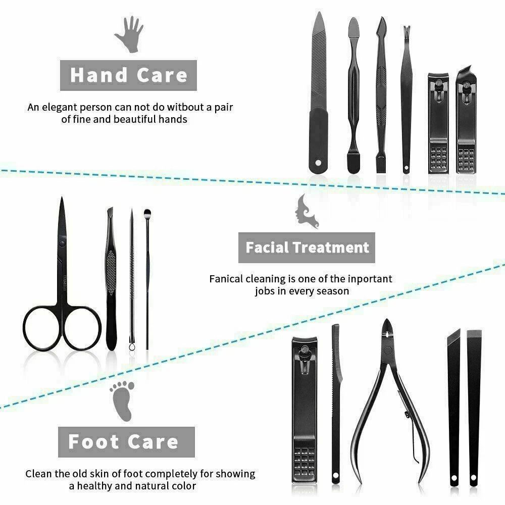 Pedicure Set For Men Women Manicure Kit With Finger Toe Nail Clippers Scissors Professional Groomin 8