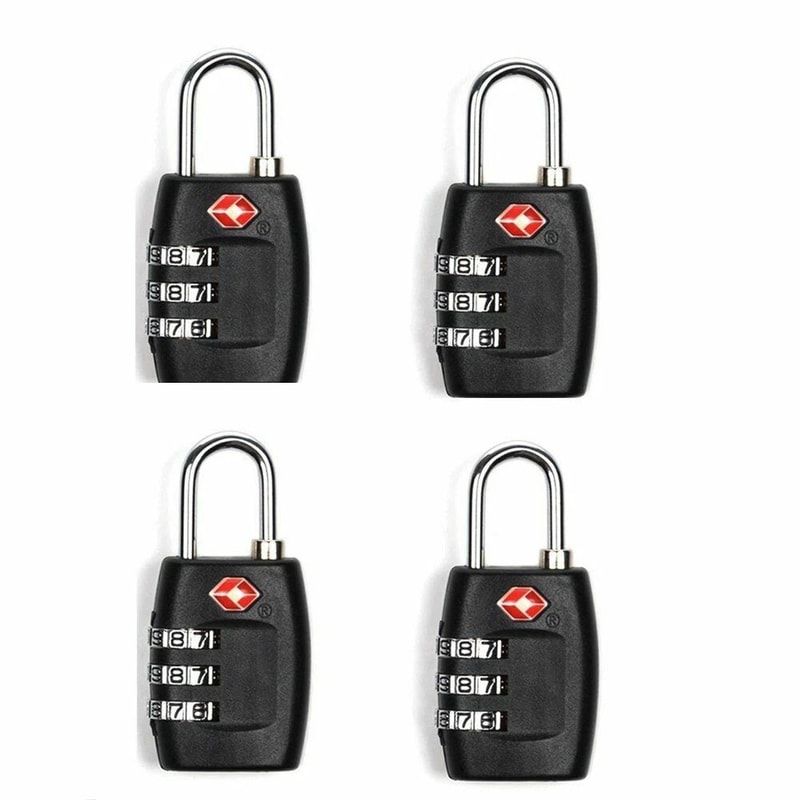 Travel Luggage Lock TSA Approved 3 Digit Combination Suitcase Padlock Reset For Maximum Security 1
