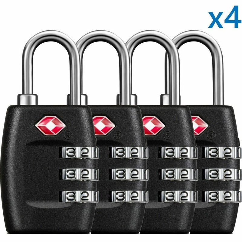 Travel Luggage Lock TSA Approved 3 Digit Combination Suitcase Padlock Reset For Maximum Security 2