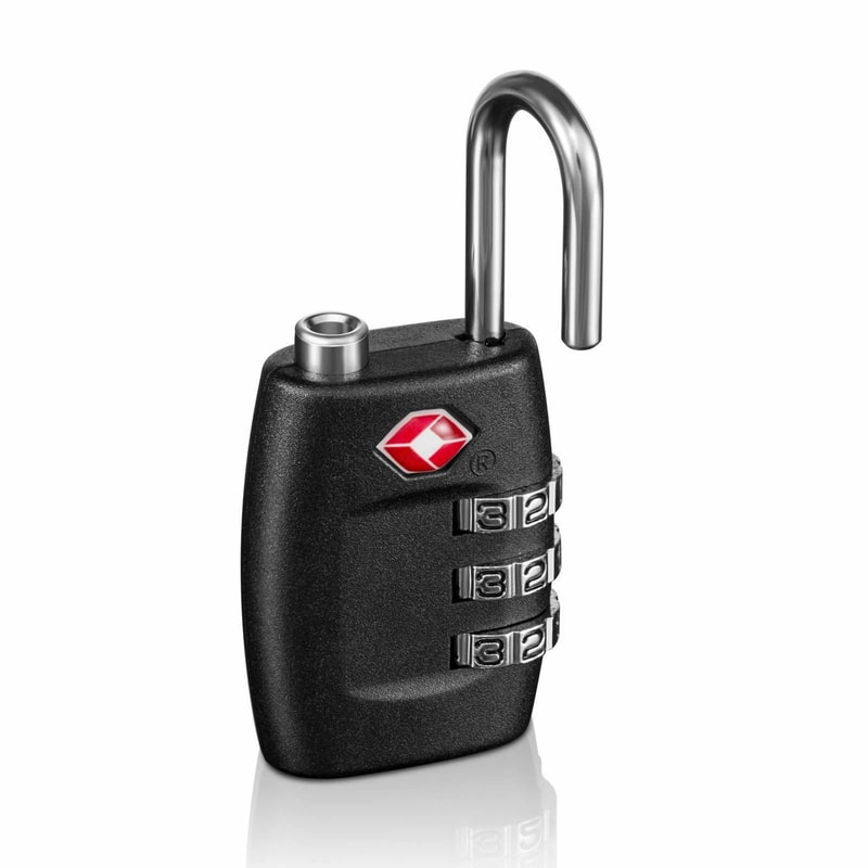 Travel Luggage Lock TSA Approved 3 Digit Combination Suitcase Padlock Reset For Maximum Security 3