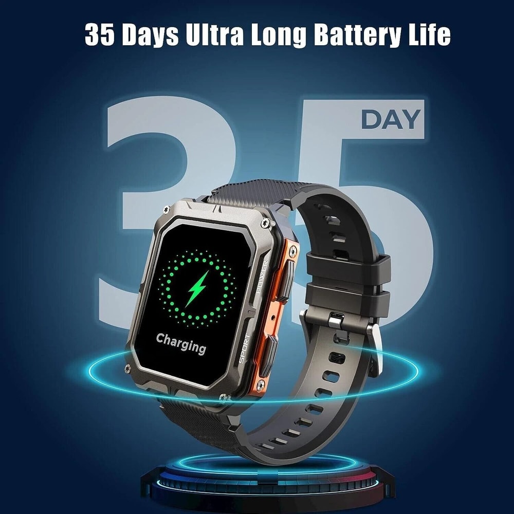 Smart Watch For Men Military Fitness Tracker New Blood Pressure Wristwatch With Health Features 3
