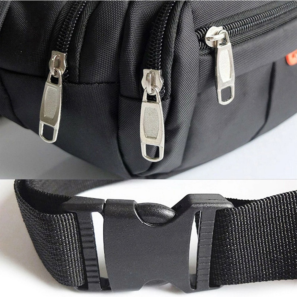 Waterproof Running Jogging Belt Pouch Waist Bum Bag Zip Fanny Pack Sport Workout Running Accessory 2