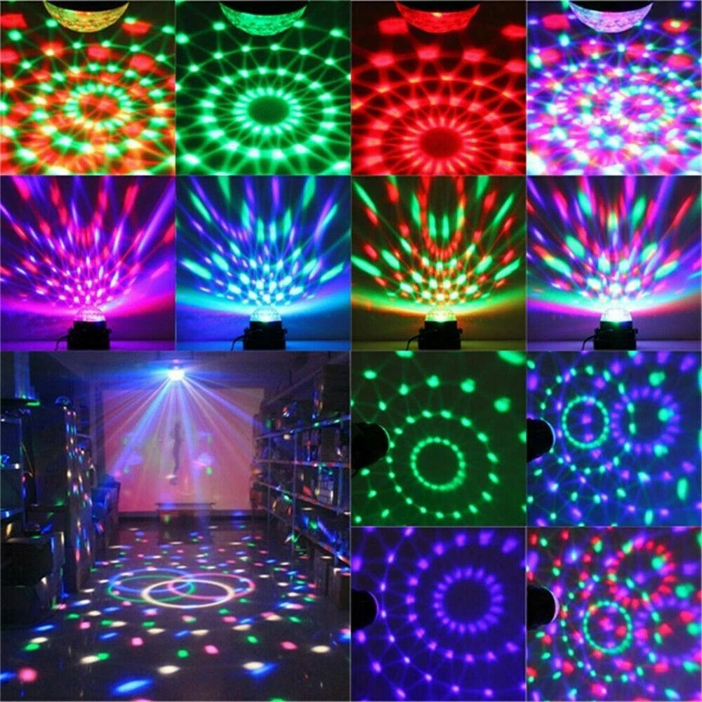 Strobe LED DJ Ball Disco Party Lights Sound Activated Bulb Dance Lamp Decoration 5