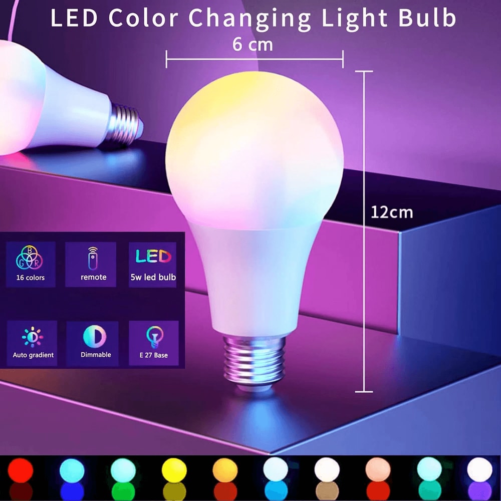 LED Light Bulb Color Changing Light Bulb With Remote Control Energy Efficient Lighting For Every Ro 1