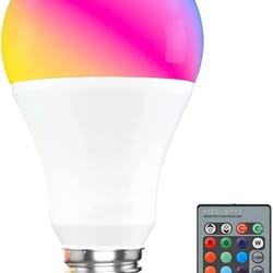 led light bulb color changing light bulb with remote control, energy efficient lighting for every room