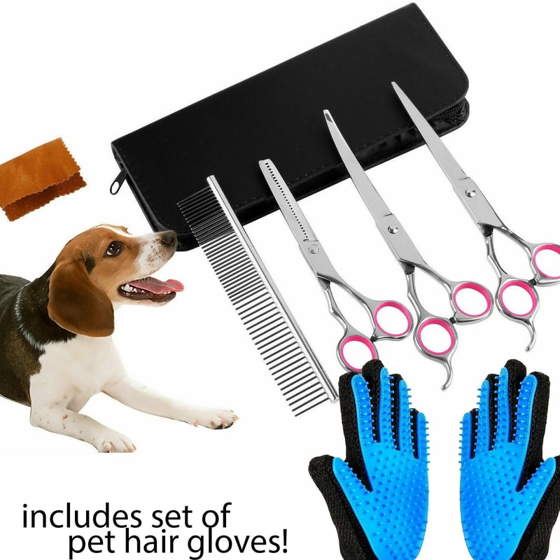 Professional Curved Pet Grooming Scissors For Dog And Cat Thinning Shear Hair Cutting Shears 1