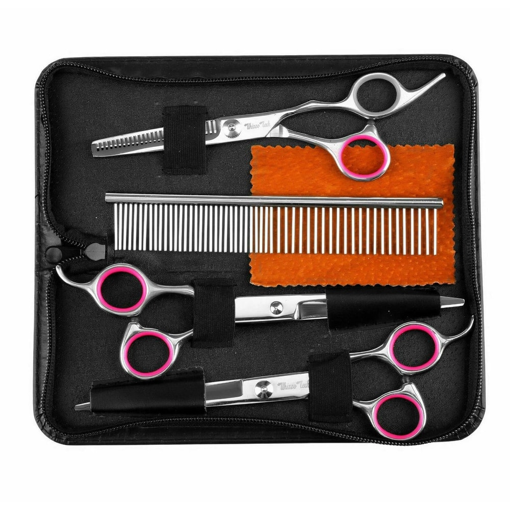 Professional Curved Pet Grooming Scissors For Dog And Cat Thinning Shear Hair Cutting Shears 0