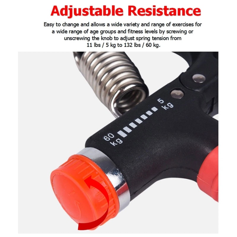 Adjustable Hand Grip Strength Power Trainer Gym Exerciser Gripper Strengthener For Improved Hand An 5