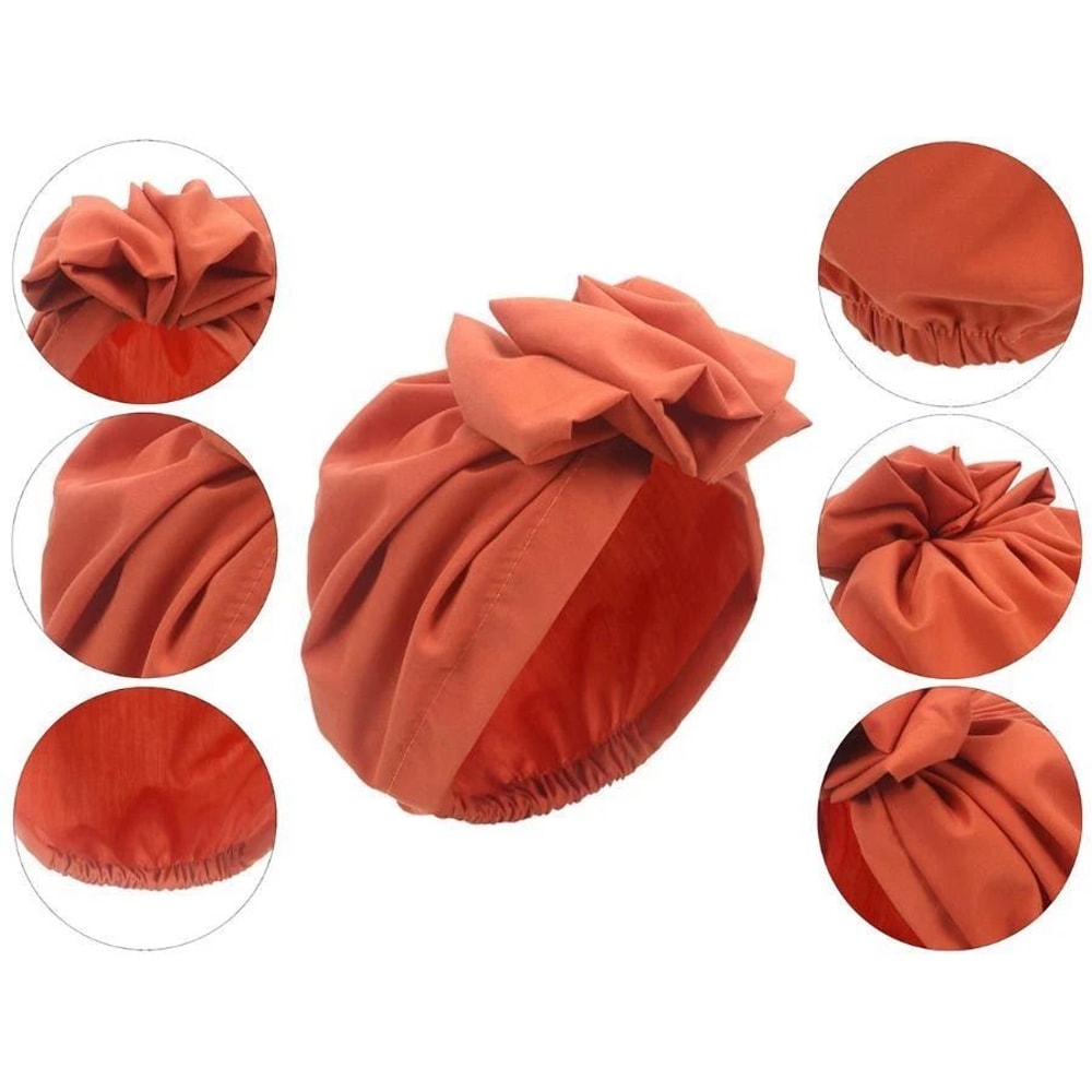 Womens Knot Bow Chemo Hats Elastic Hair Loss Cap Soft Head Wrap Turban For Comfortable Styling 2