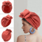 Womens Knot Bow Chemo Hats Elastic Hair Loss Cap Soft Head Wrap Turban For Comfortable Styling 1