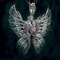Fashion Crystal Angel Wings Necklace Butterfly Pendant Faith And Love Jewelry For Women 2