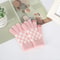 Cozy Plaid Checkered Knit Winter Gloves For Men And Women Warm And Stylish Black Pink White Choices 2