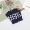 Cozy Plaid Checkered Knit Winter Gloves For Men And Women Warm And Stylish Black Pink White Choices 3