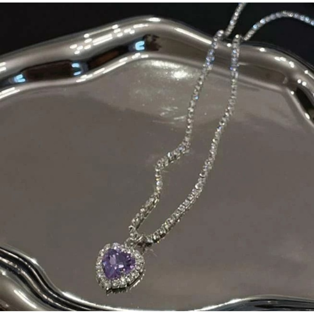 Heart Of The Ocean Blue Crystal Pendant Necklace Mini Titanic Pretty Necklace Stunning Blue Crystal 3