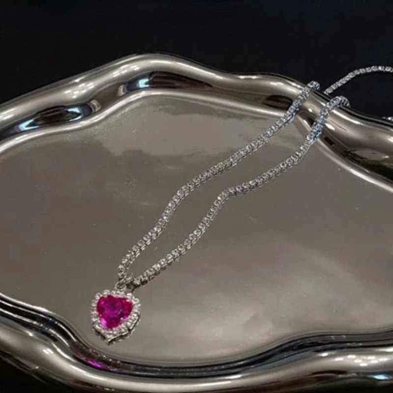 Heart Of The Ocean Blue Crystal Pendant Necklace Mini Titanic Pretty Necklace Stunning Blue Crystal 4