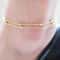 Elegant Gold Silver Anklet Double Layer Beads Foot Chain Trendy Ankle Bracelet For Women 0