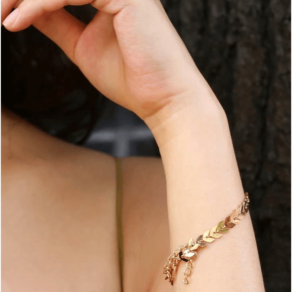 Gold Arrows Beach Anklet Stylish Ankle Bracelet Adjustable Foot Chain For Elegant Fashion Ideal Gif 0