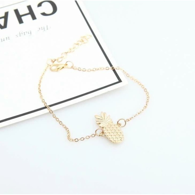 Gold Pineapple Beach Anklet Foot Chain Bracelet Summer Ankle Jewelry Trendy Beach Anklet Foot Chain 2