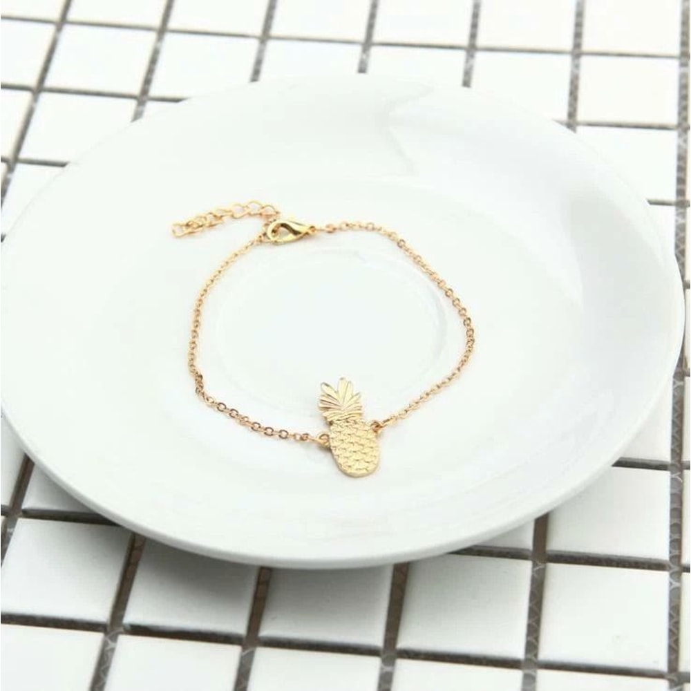 Gold Pineapple Beach Anklet Foot Chain Bracelet Summer Ankle Jewelry Trendy Beach Anklet Foot Chain 4