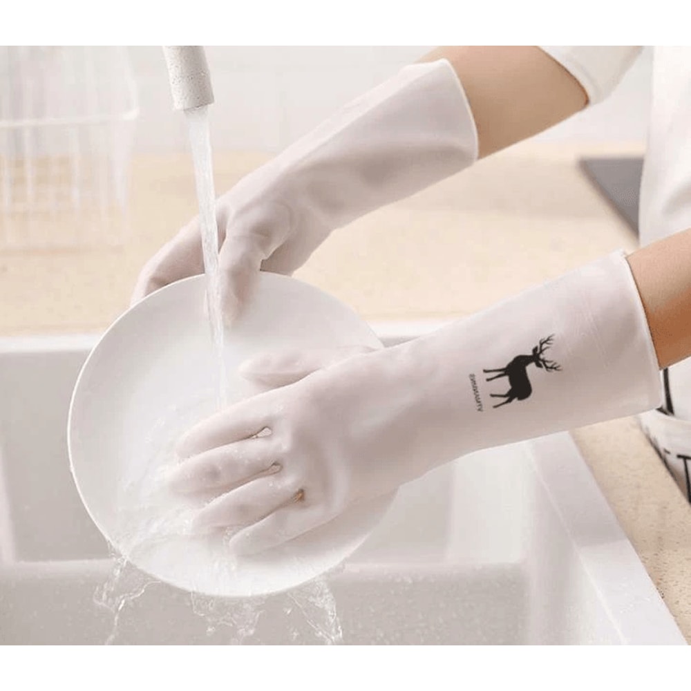Kitchen Long Waterproof Cleaning Gloves Reusable Washing Gloves Rubber Latex Gloves For AllPurpose 0