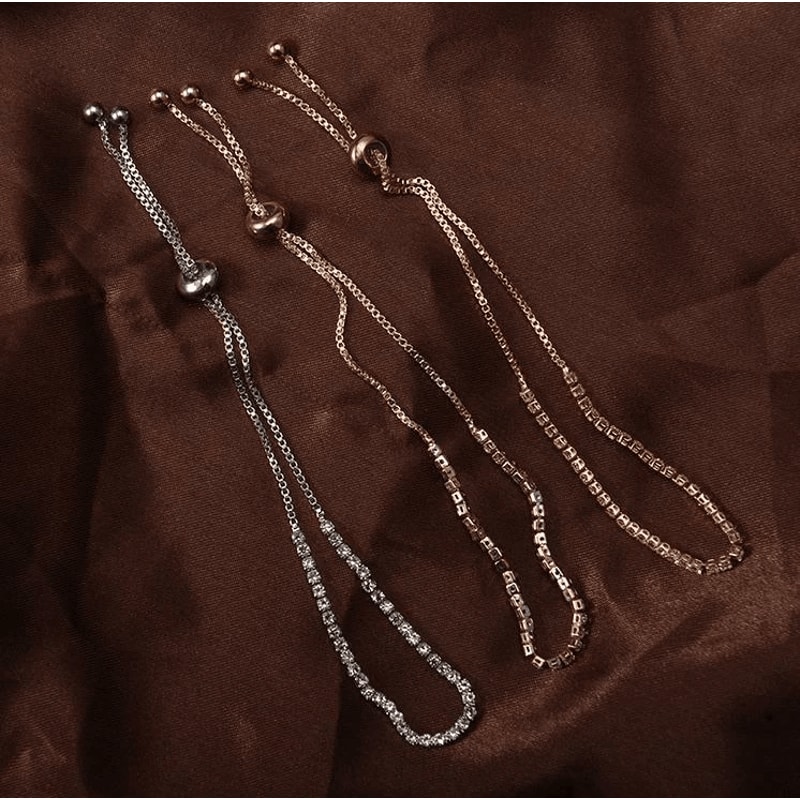 Women Rhinestone Crystal Bracelet Adjustable Charm Bangle Sparkling Jewelry Cuff Gift 0