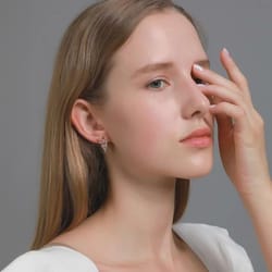 gold silver reindeer rhinestone stud earrings, elk deer stud, xmas gift