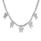 Women Crystal Choker Fashion Butterfly Pendant Necklace Rhinestone Sweater Chain 6